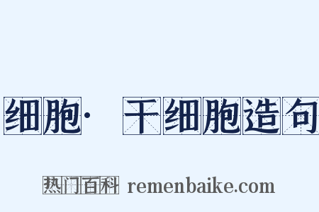 细胞·干细胞造句是什么意思的图片